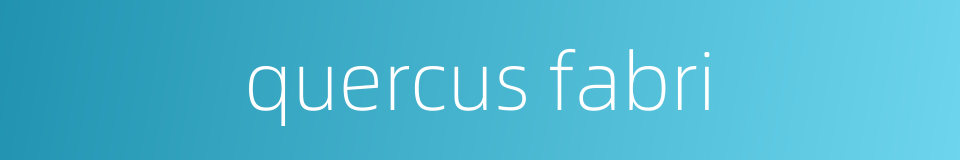 quercus fabri的同义词