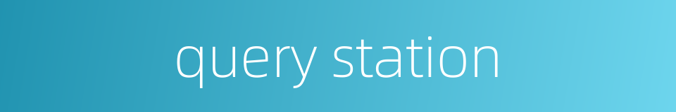 query station的同义词