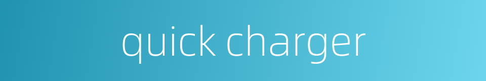 quick charger的同义词