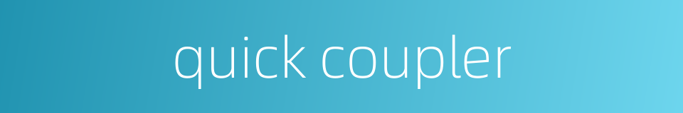 quick coupler的同义词