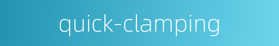 quick-clamping的同义词