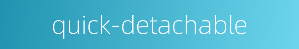quick-detachable的同义词