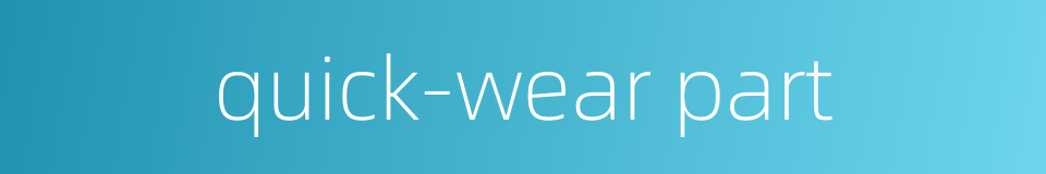 quick-wear part的同义词