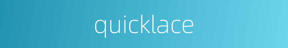 quicklace的同义词