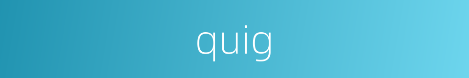 quig的同义词