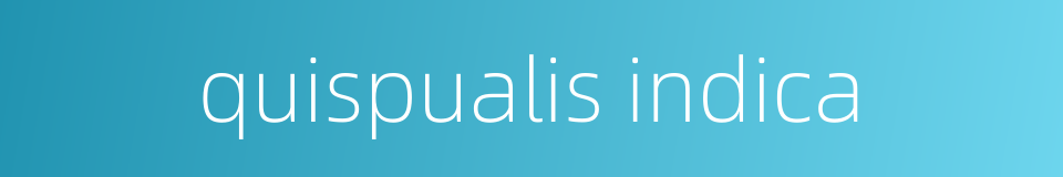 quispualis indica的同义词