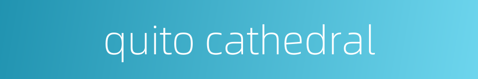 quito cathedral的同义词