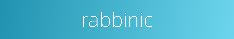 rabbinic的同义词