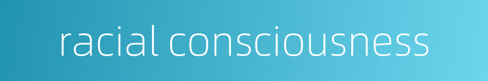 racial consciousness的同义词