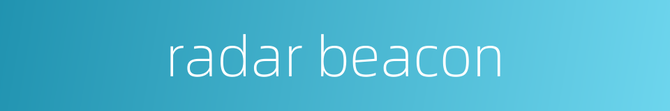 radar beacon的同义词