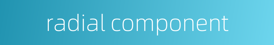 radial component的同义词