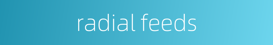 radial feeds的同义词