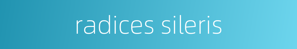 radices sileris的同义词