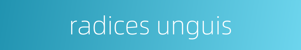 radices unguis的同义词