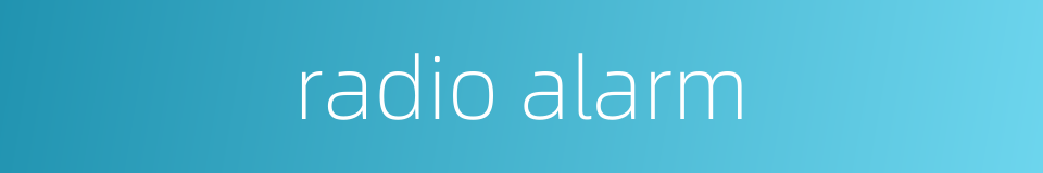 radio alarm的同义词