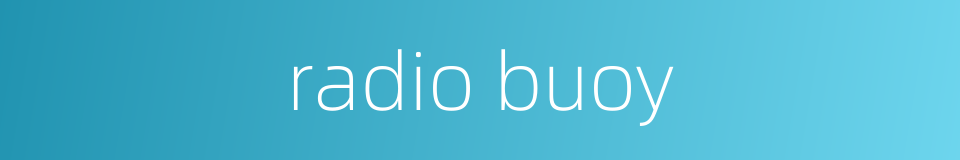 radio buoy的同义词