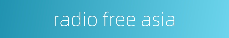 radio free asia的同义词
