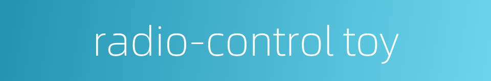 radio-control toy的同义词