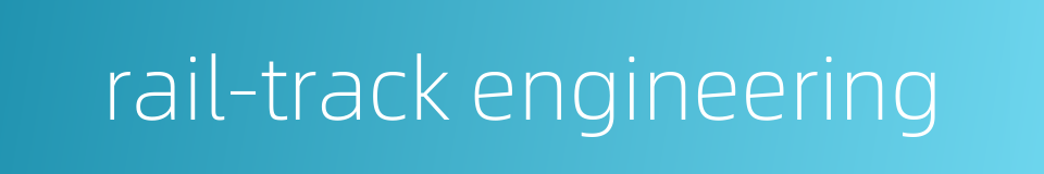rail-track engineering的同义词