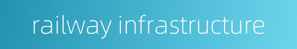 railway infrastructure的同义词