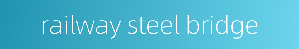 railway steel bridge的同义词