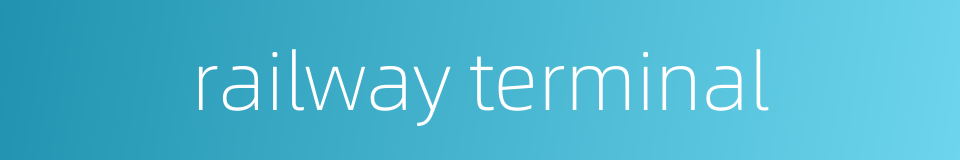 railway terminal的同义词