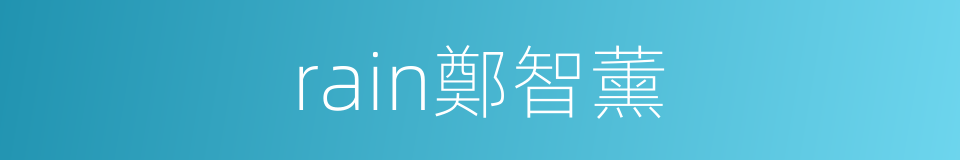 rain鄭智薰的同義詞