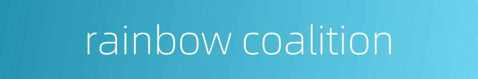 rainbow coalition的同义词