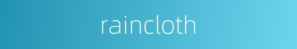 raincloth的同义词