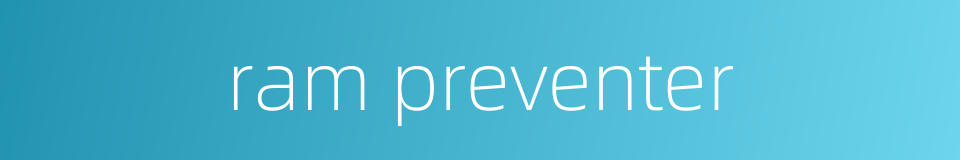ram preventer的同义词