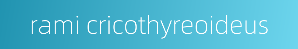 rami cricothyreoideus的同义词