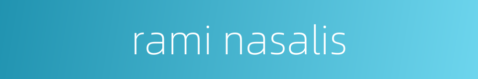 rami nasalis的同义词