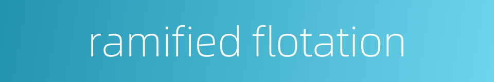 ramified flotation的同义词