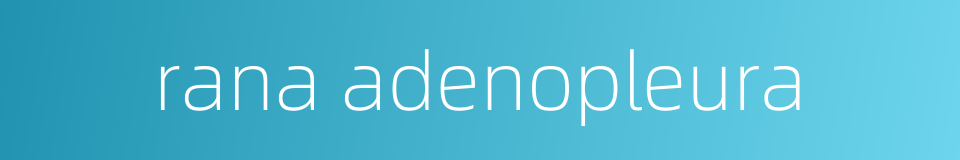 rana adenopleura的同义词