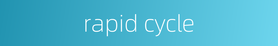 rapid cycle的同义词
