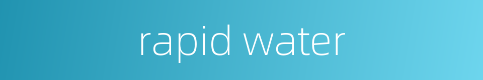 rapid water的同义词