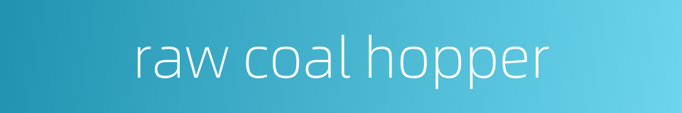 raw coal hopper的同义词