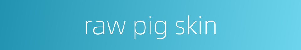 raw pig skin的同义词