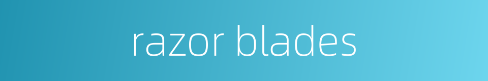 razor blades的同义词