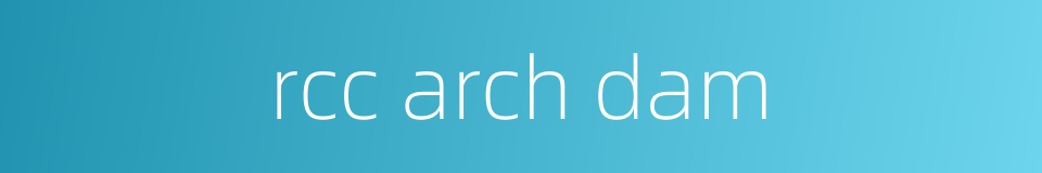 rcc arch dam的同义词