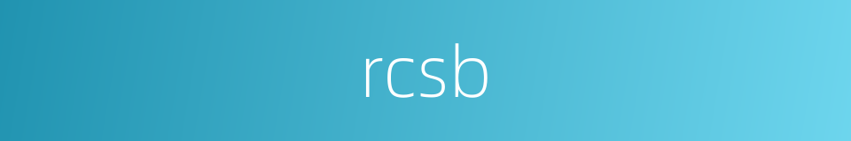 rcsb的同义词