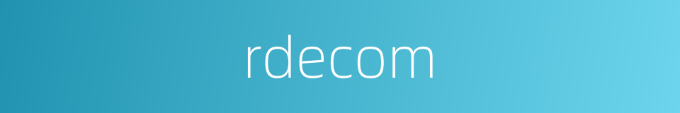 rdecom的同义词