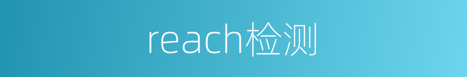 reach检测的同义词