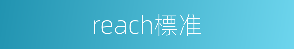 reach標准的同義詞