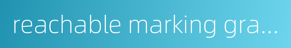 reachable marking graph的同义词
