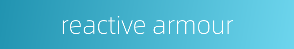 reactive armour的同义词