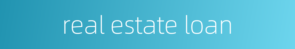 real estate loan的同义词