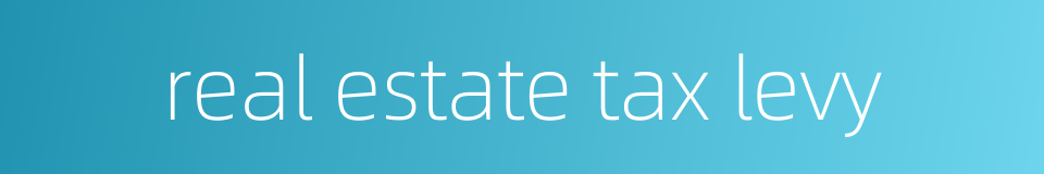 real estate tax levy的同义词