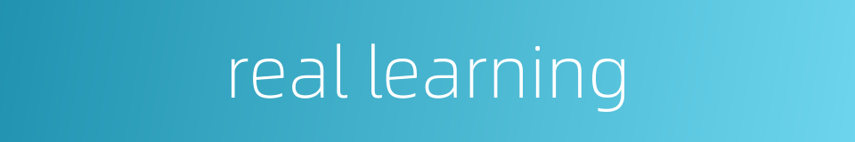 real learning的同义词