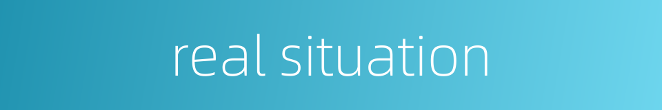 real situation的同义词